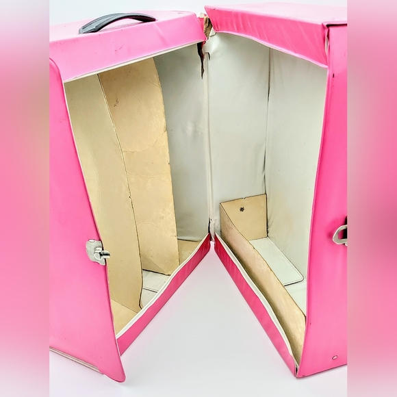 Vintage 1980s Pink Fashion Doll Trunk Case - Barbie & 11.5" Dolls,Tara Toy - Picture 6 of 11